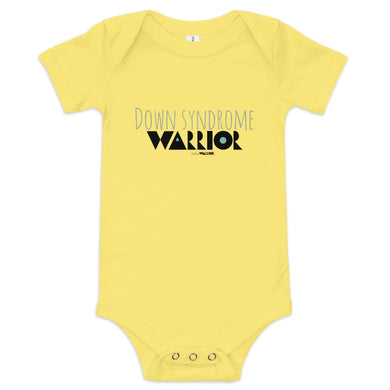 Down syndrome Warrior Baby short sleeve onesie