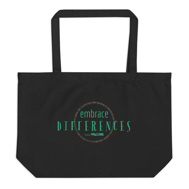 Embrace Differences Large organic tote bag