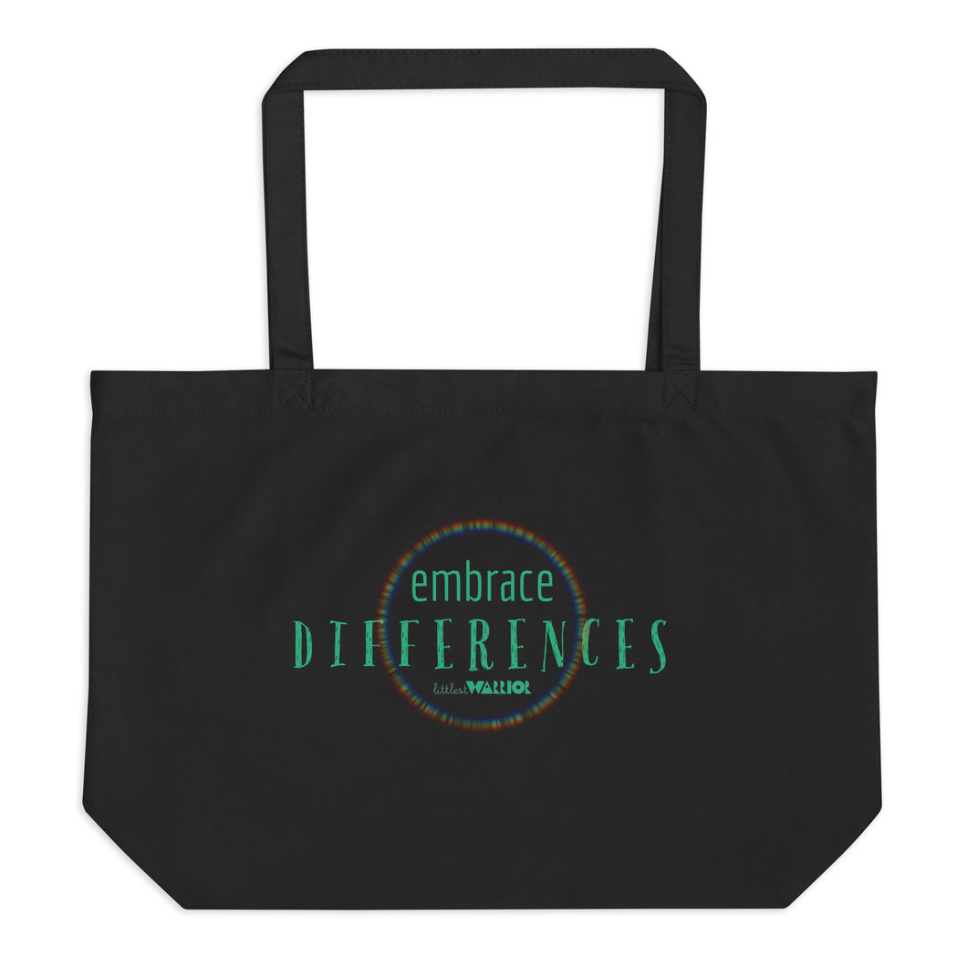 Embrace Differences Large organic tote bag