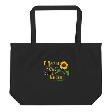 Different Flower Same Garden Large organic tote bag