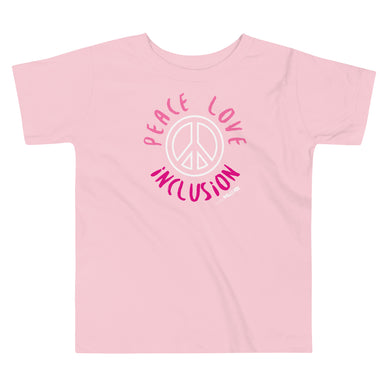 Peace Love & Inclusion Toddler Short Sleeve Tee