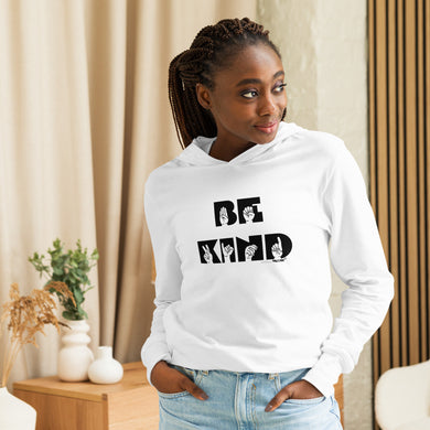 Be Kind Hooded long-sleeve tee