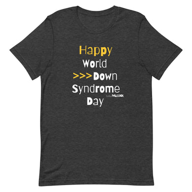 Happy World Down syndrome Day Unisex Adult tee with QR CODE and explanation!