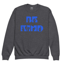 Be Kind Youth crewneck sweatshirt blue