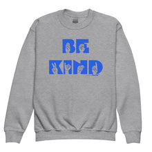 Be Kind Youth crewneck sweatshirt blue