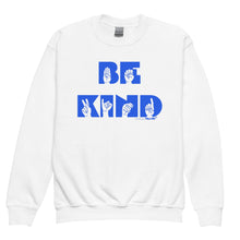 Be Kind Youth crewneck sweatshirt blue