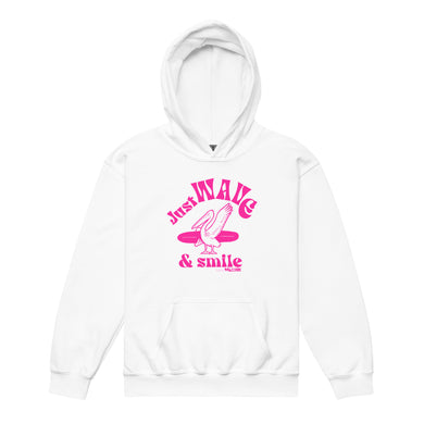 Just Wave - Pink Youth heavy blend hoodie