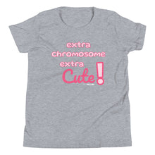 Extra Chromosome extra Cute in pink Youth Short Sleeve Tee