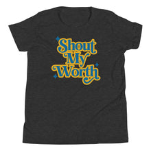 Shout my worth - blue & yellow Youth Short Sleeve Tee