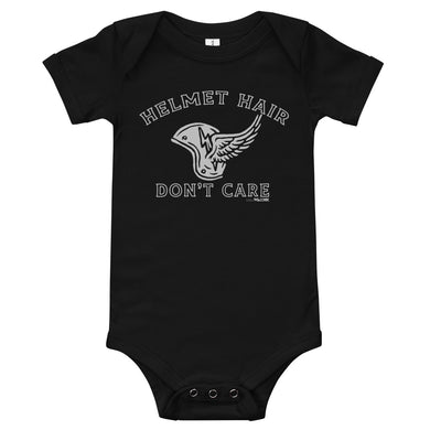 Helmet Hair Don't Care (2022 Design) Babies Onesie