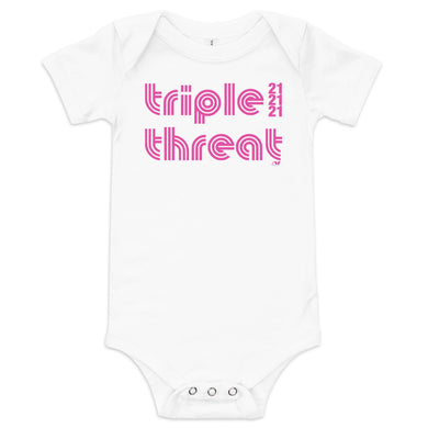 Triple Threat (Pink Ink) Babies Onesie