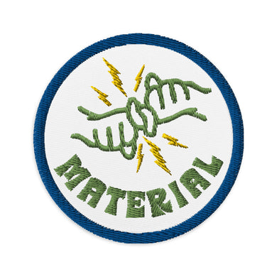 ASL Friend Material (White and Green) Embroidered Patch