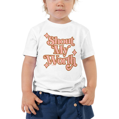 Shout My Worth (2022 Design in Pink) Kids Tee