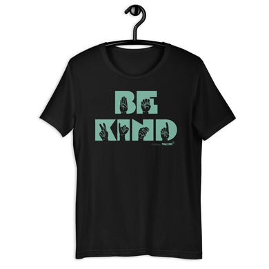 ASL Be Kind (Turquoise Ink) Adult Unisex Tee