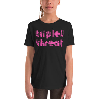 Triple Threat (Pink Ink) Youth Tee